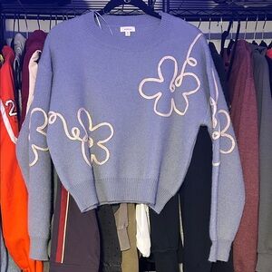 Cider Lavender Floral Sweater